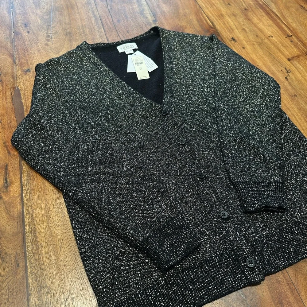 ☀️ New! ANTHRO Velvet By Graham & Spencer Shimmer Oversized Cardigan - Picture 2 of 16